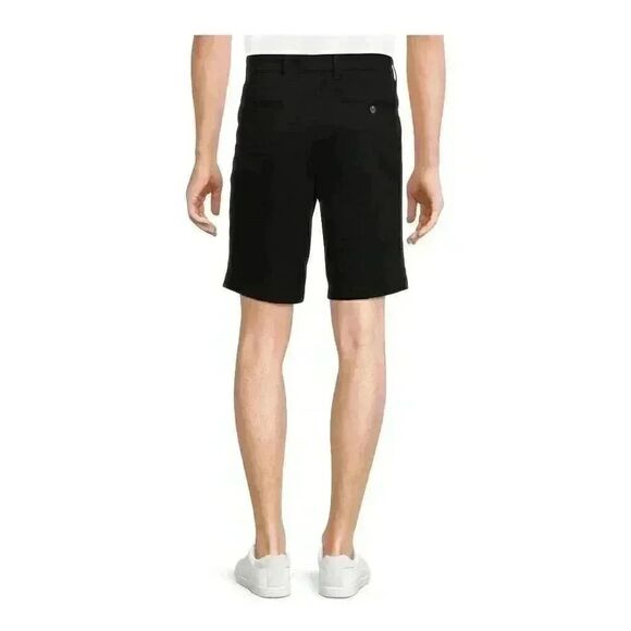 George Men's Black Soot Cotton/Spandex Flat Front Above the Knee Shorts NEW - Picture 5 of 11